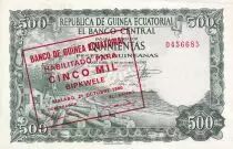 �quatorialguinea 5000 Bipkuele on 500  Pesetas - lumbering - 1980 - P.UNC - P.19