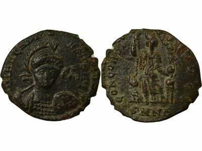 Arcadius  - Nummus, Seated Constantinople - 401 / 403 Nicomedia