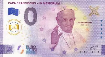 Argentina 0 Euro Souvenir  - Papa Franciscus - In Memoriam 1936-2025 - Anniversary - 2025