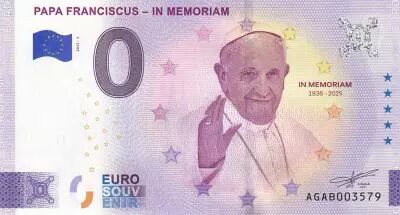 Argentina 0 Euro Souvenir  - Papa Franciscus - In Memoriam 1936-2025 -2025