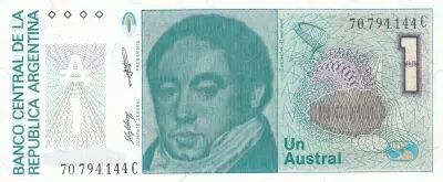 Argentina 1  Austral - Bernardino Rivadavia - ND(1985) - Serial B