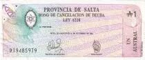 Argentina 1 austral , Province of Salta - 1987