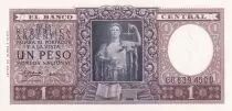 Argentina 1 Peso - Justice - ND (1952-1955) - Letter D