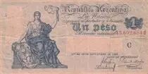 Argentina 1 Peso - Republic of Argentina - 1897 (1924) - Serial C