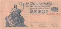 Argentina 1 Peso - Republic of Argentina - 27-03-1947 - Serial N