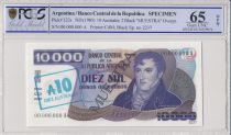 Argentina 10 Australes/10000 Pesos  - 1985 - Specimen - PCGS 65 OPQ
