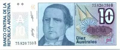 Argentina 10 Australes S. Derqui - Libertad - 1985/89 - Serie B