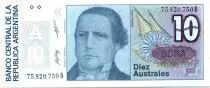 Argentina 10 Australes S. Derqui - Liberty - 1985/89 - Serial B