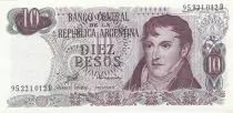 Argentina 10 Pesos Arthur Maury - Serial D - 1973/1976