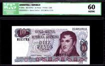 Argentina 10 Pesos M. Belgrano - Iguazu Waterfall - 1970 - ICG AU/UNC60