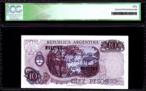 Argentina 10 Pesos M. Belgrano - Iguazu Waterfall - 1970 - ICG AU/UNC60
