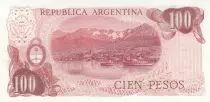 Argentina 100 Pesos, J. San Martin - Costline at Ushuaia J. San Martin - Costline at Ushuaia - 1976