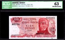 Argentina 100 Pesos J. San Martin - Costline at Ushuaia - 1972 - ICG UNC63