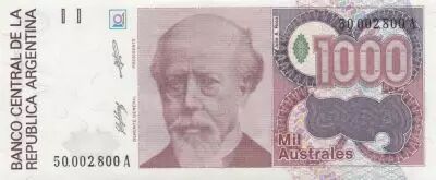 Argentina 1000 Australes J. A. Roca - Liberty - 1988