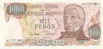 Argentina 1000 Pesos - Gen. San Martin - 1982 - Serial I