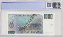Argentina 1000 Pesos Argentinos , G San Martin  - 1983 - Sp&eacute;cimen - PCGS 63 OPQ