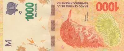 Argentina 1000 Pesos Jaguar - Letter M - 2022- Serial VA