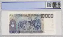 Argentina 10000 Pesos Argentinos , M Belgrano  - 1985 - Sp&eacute;cimen - PCGS 64 OPQ