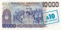 Argentina 10000 Pesos Argentinos Argentinos, M. Belgrano - Creation of flag - 1985