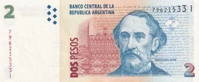 Argentina 2 pesos - Bartolom� Mitre - Mitre Museum - 2002-2014