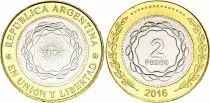 Argentina 2 Pesos - May Revolution - 2016 -  Bimetal