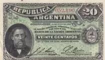 Argentina 20 Centavos - Mitre - Helmeted woman - 1895 - P.229