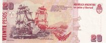 Argentina 20 Pesos - Juan Manuel De Rosas - Boats - ND (2003) - Serial D - P.355