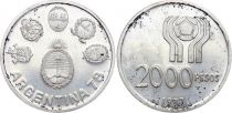 Argentina 2000 Pesos - FIFA World Cup - 1977-1978 - Silver