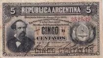 Argentina 5 Centavos - Dr. Nicolas Avellaneda - 1884 - P.5