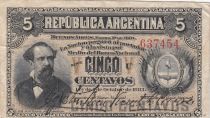 Argentina 5 Centavos - Dr. Nicolas Avellaneda - 1884 - P.5