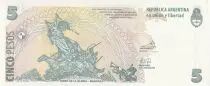 Argentina 5 Pesos - J. San Martin - Monument - ND (1996-2003) - Serial G - P.347