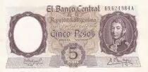 Argentina 5 Pesos - José De San Martin - ND (1960-1962) - P.275