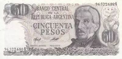 Argentina 50 Pesos - J. San Martin - Jujuy - 1976 - Serial B
