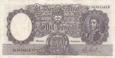 Argentina 50 pesos - Jos� de San Mart�n - 1966 (1967) - Serial D