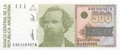 Argentina 500 Australes - ND (1990) - Replacement - P.328