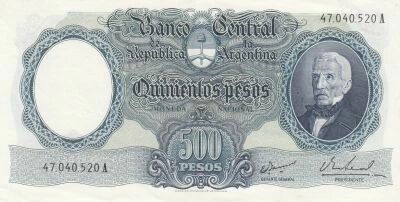 Argentina 500 Pesos - Jos� de San Mart�n - Maison du Grand Bourg - ND (1964-1969) - Series A