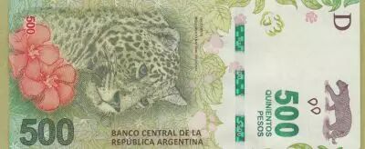 Argentina 500 Pesos Jaguar - 2020 - Suffix P - UNC - P.365