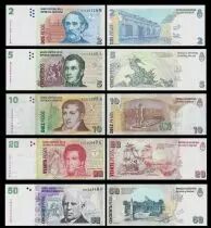Argentina Set of 5 banknotes from Argentina - (1978 - 1990)