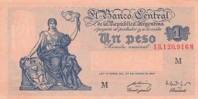 Argentine 1 Peso - ND (1949-1950) - P.257