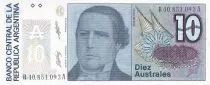 Argentine 10 Australes - S. Derqui - ND(1985) - Remplacement - P.325r