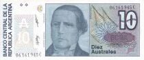 Argentine 10 Australes - Santiago Derqui - 1987-1989 - S&eacute;rie C