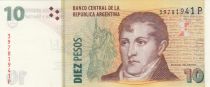 Argentine 10 Pesos M. Belgrano - Rosario - Serie P 2014