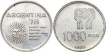 Argentine 1000 Pesos - Coupe du Monde de Football - 1978 - Argent