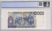 Argentine 10000 Pesos Argentinos , M Belgrano  - 1985 - Spécimen - PCGS 64 OPQ