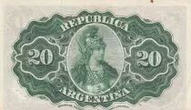 Argentine 20 Centavos - Mitre - Femme casqu&eacute;e - 1895 - P.229