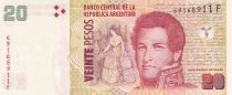 Argentine 20 Pesos - Juan Manuel de Rosas - Bateaux - ND (2018) - Série F - P.355c