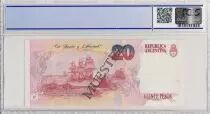 Argentine 20 Pesos Jean Manuel de Rosas - 1992 - Spécimen - PCGS 66 OPQ