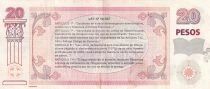 Argentine 20 Pesos Patac&oacute;n - Bon du tr&eacute;sor Buenos Aires - S&eacute;rie A - Surcharg&eacute;