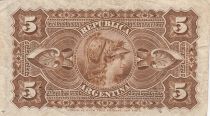 Argentine 5 Centavos - Dr. Nicolas Avellaneda - 1884