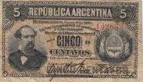 Argentine 5 Centavos - Dr. Nicolas Avellaneda - 1884